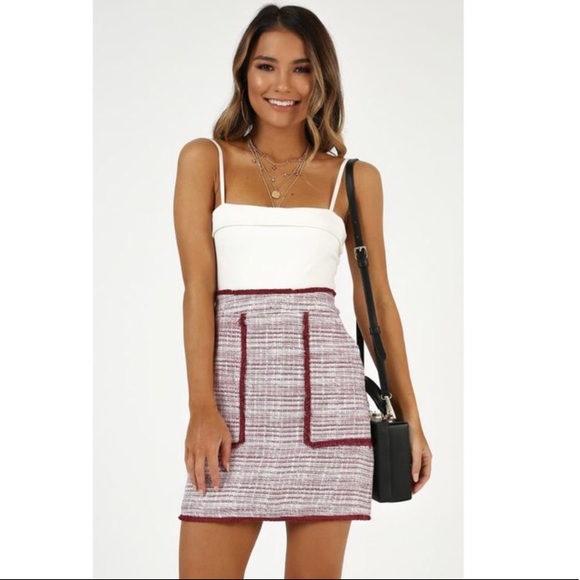 NWOT - Showpo Tweed Mini Skirt - Picture 2 of 16